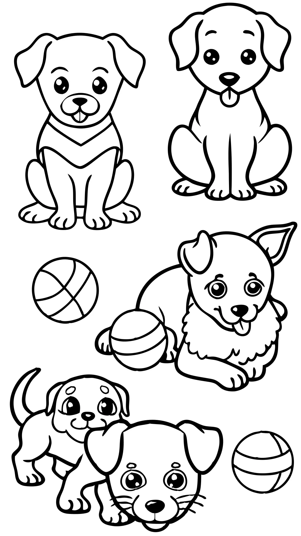 coloriages gratuits chiots